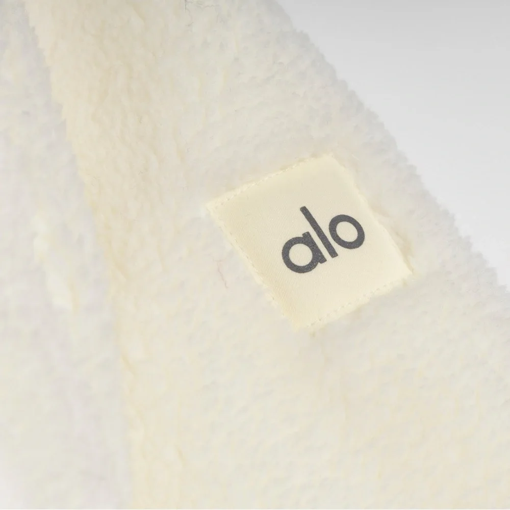 ALO Yoga Cream Teddy Sherpa Zip Jacket